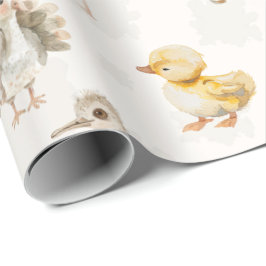Schattigee baby vogels kwekerij ontwerp cadeaupapier