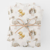 Schattigee baby vogels kwekerij ontwerp inpakpapier vel (In situ)