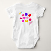 Schattigee Baby vossen zoenen w / kleurrijke rug P Romper (Achterkant)