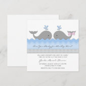 Schattigee Baby walvis Geslacht onthullen Kaart (Voorkant / Achterkant)