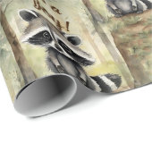 Schattigee Baby wasbeer is een jongen Cadeaupapier (Rol Hoek)