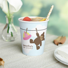 Schattigee Baby waslijn meisje Baby shower Papieren Bekers