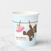 Schattigee Baby waslijn meisje Baby shower Papieren Bekers (Voorkant)
