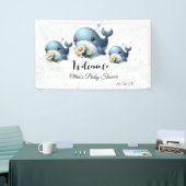 Schattigee Baby Whale Baby shower Banner (Beurs)