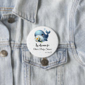 Schattigee Baby Whale Baby shower Button (In situ)