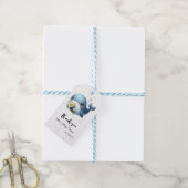 Schattigee Baby Whale Baby shower Gift Label Cadeaulabel (Met Touw)