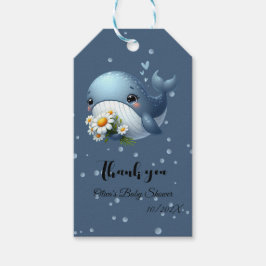 Schattigee Baby Whale Baby shower Gift Label Cadeaulabel