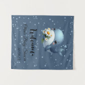 Schattigee Baby Whale Baby shower Tapestry Wandkleed (Voorkant (horizontaal))