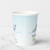 Schattigee Baby Whale en Moeder Baby shower Paper  Papieren Bekers (Rechts)