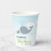 Schattigee Baby Whale en Moeder Baby shower Paper  Papieren Bekers (Voorkant)