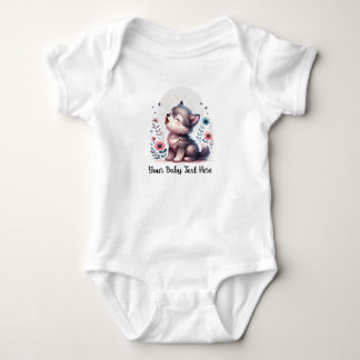 Schattigee Baby Wolf Howling Romper