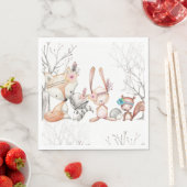 Schattigee Baby Woodland Animals Fox Bunny Coon Servet (Insitu)