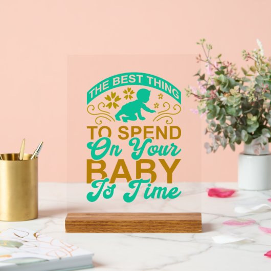 Schattigee baby Word Art Inspiration kinderkamer Acryl Bord (Huwelijk)