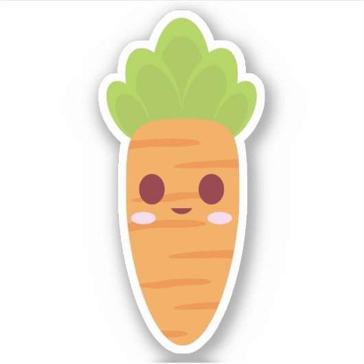 Schattigee Baby Wortel Sticker (Voorkant)