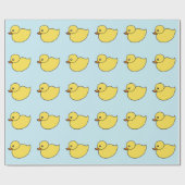 Schattigee Baby Yellow Ducks Ducky Duckie Wrapping Cadeaupapier (Vlak)