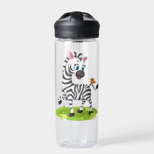 Schattigee Baby Zebra Cartoon-23960 Waterfles (Voorkant)