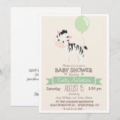 Schattigee Baby Zebra, Oerwoud Zoo Animal Baby sho Kaart (Voorkant / Achterkant)