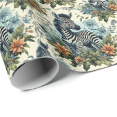 Schattigee Baby Zebra Waterverf Cadeaupapier (Rol Hoek)