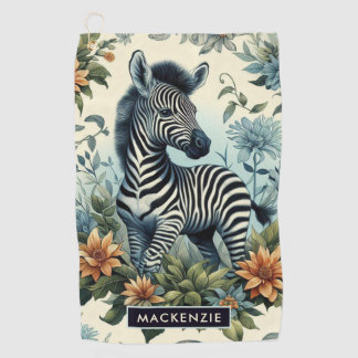 Schattigee  Baby Zebra Waterverf Golfhanddoek