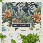 Schattigee Baby Zebra Waterverf Theedoek (Gevouwen)