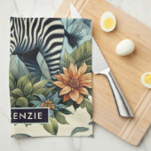 Schattigee Baby Zebra Waterverf Theedoek (Quarter Fold)