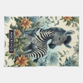 Schattigee Baby Zebra Waterverf Theedoek (Horizontaal)