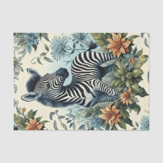 Schattigee Baby Zebra Waterverf Tissuepapier (Voorkant)