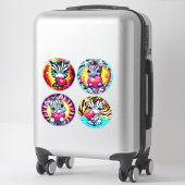 Schattigee Baby Zebra's met harten Sticker (Koffer)