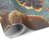 Schattigee Baby Zee Schildpad met Bubbels Decoupag Cadeaupapier (Rol Hoek)