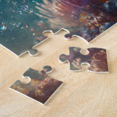 Schattigee Baby Zeeen Schildpad met Bubbels Legpuzzel (Zijkant)