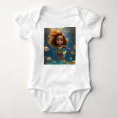 Schattigee Baby Zeemeermin Bodysuit (Voorkant)