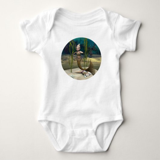 Schattigee Baby Zeemeermin Romper (Voorkant)
