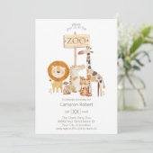 Schattigee Baby Zoo Dieren Kaart (Staand voorkant)