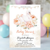 Schattigee Baby zwaan Rozen Baby shower Kaart