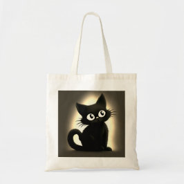 Schattigee Baby zwarte kat Halloween Tote Bag