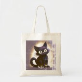 Schattigee Baby zwarte kat Halloween Tote Bag (Voorkant)