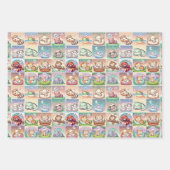 Schattigee babydieren - Baby shower inpakpapier (Voorkant)