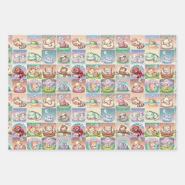 Schattigee babydieren - Baby shower inpakpapier