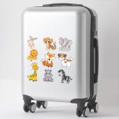 Schattigee babydieren Custom-cut Vinyl Stickers (Koffer)