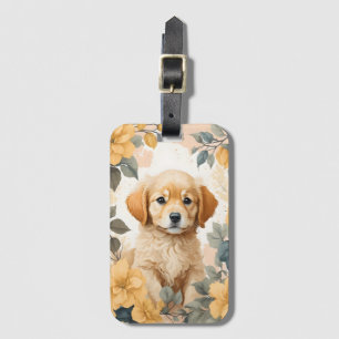 Schattigee babydieren Golden Retriever Puppy Bagagelabel