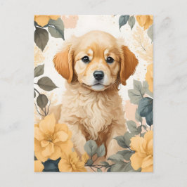 Schattigee babydieren | Golden Retriever Puppy Briefkaart