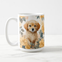 Schattigee babydieren | Golden Retriever Puppy Koffiemok