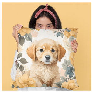 Schattigee babydieren   Golden Retriever Puppy Kussen