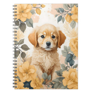 Schattigee babydieren   Golden Retriever Puppy Notitieboek