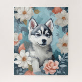 Schattigee babydieren | Husky Puppy Legpuzzel (Verticaal)