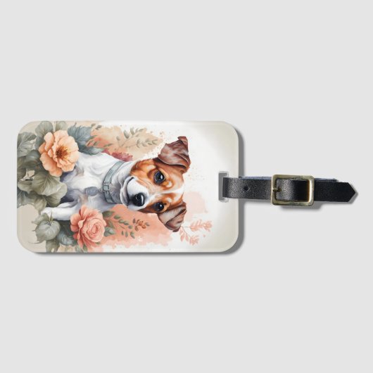 Schattigee babydieren | Jack Russell Terrier Puppy Bagagelabel (Voorkant (horizontaal))