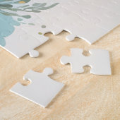 Schattigee babydieren | Schattige Koe Kalf Bloemen Legpuzzel (Zijkant)