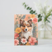 Schattigee babydieren | Schattigee Shetland Sheepd Briefkaart (Staand voorkant)