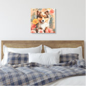 Schattigee babydieren | Schattigee Shetland Sheepd Canvas Afdruk (Insitu (Slaapkamer))