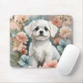 Schattigee babydieren | Schattigee witte maltese p Muismat (Met muis)